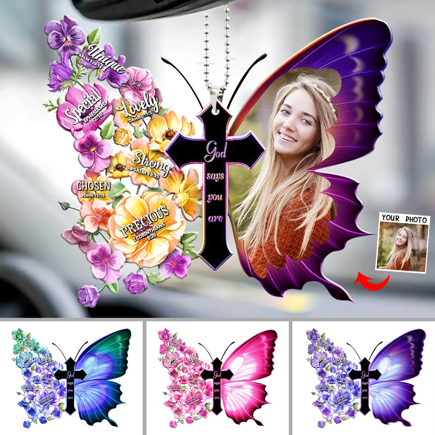 Personalized Butterfly God Says You Are Ornament