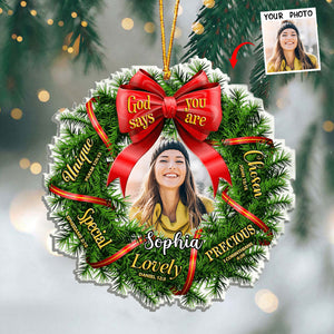 Personalized Wreath God Says You Are Ornament