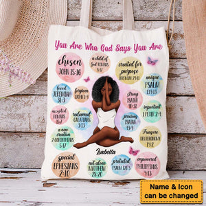 Gift For Daughter You Are Who God Says You Are Tote Bag