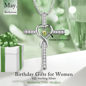 KISSFAITH-To My Sisters in Christ Birthstone Cross Necklace