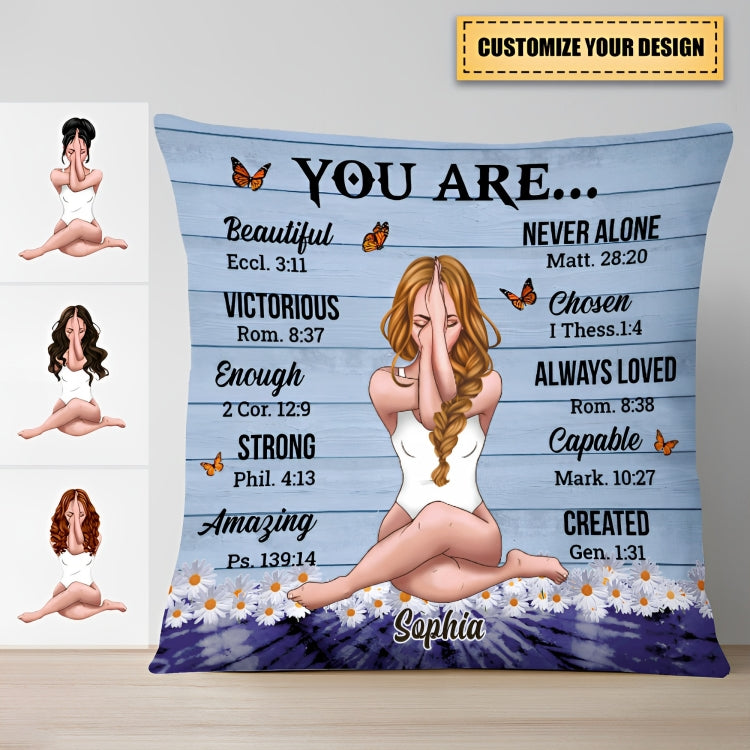 Daughter Bible Verses God Says You Are Pillowcase