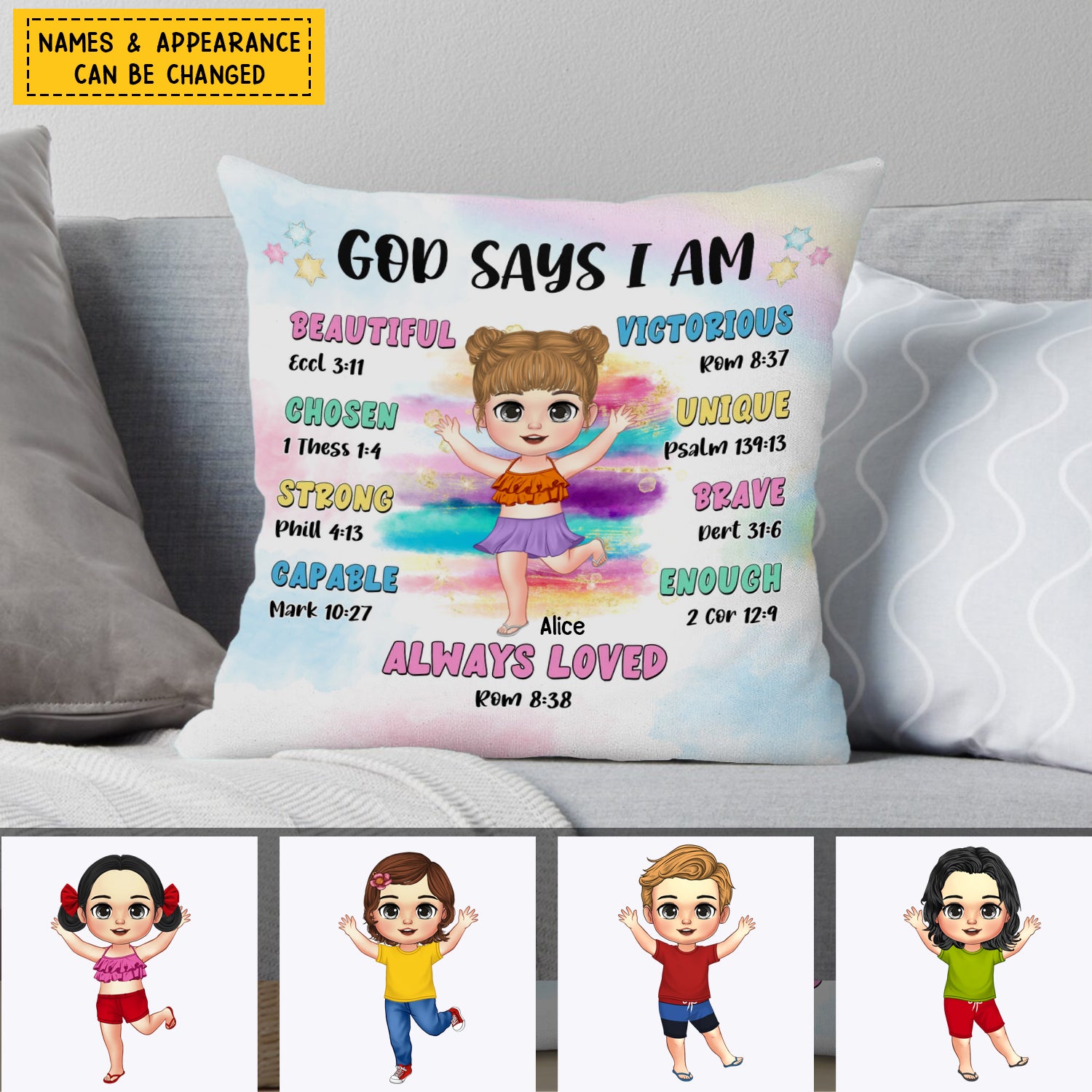 Gift For Granddaughter God Says Bibble Verses Pillowcase