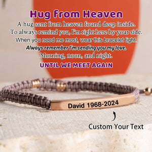 Personalized Custom Text Unisex Bracelet  - Gift For Christmas