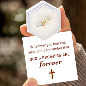 KISSFAITH-Gods' Promises Are Forever Infinity Cross Ring