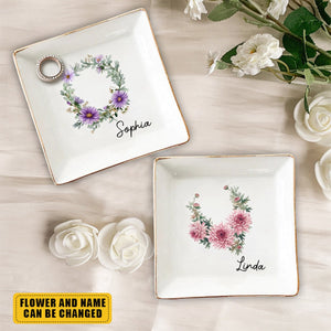 Where Flowers Bloom So Does Hope - Bestie Personalized Custom Jewelry Dish