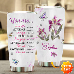 Personalized Lily Flower You Are Custom Tumbler Birthday Gifts For Women