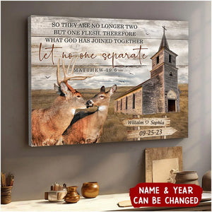Therefore What God Has Joined Together  Personalized Canvas