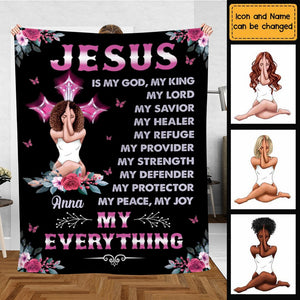 Jesus Is My King - Personalized Blanket - Meaningful Gift For Birthday