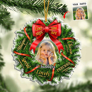 Personalized Wreath God Says You Are Ornament