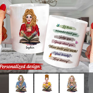 Never Doubt Your Worth Your Beauty -  Personalized Mug