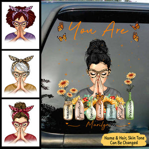 Praying Woman You Are Amazing Personalized Sticker Decal