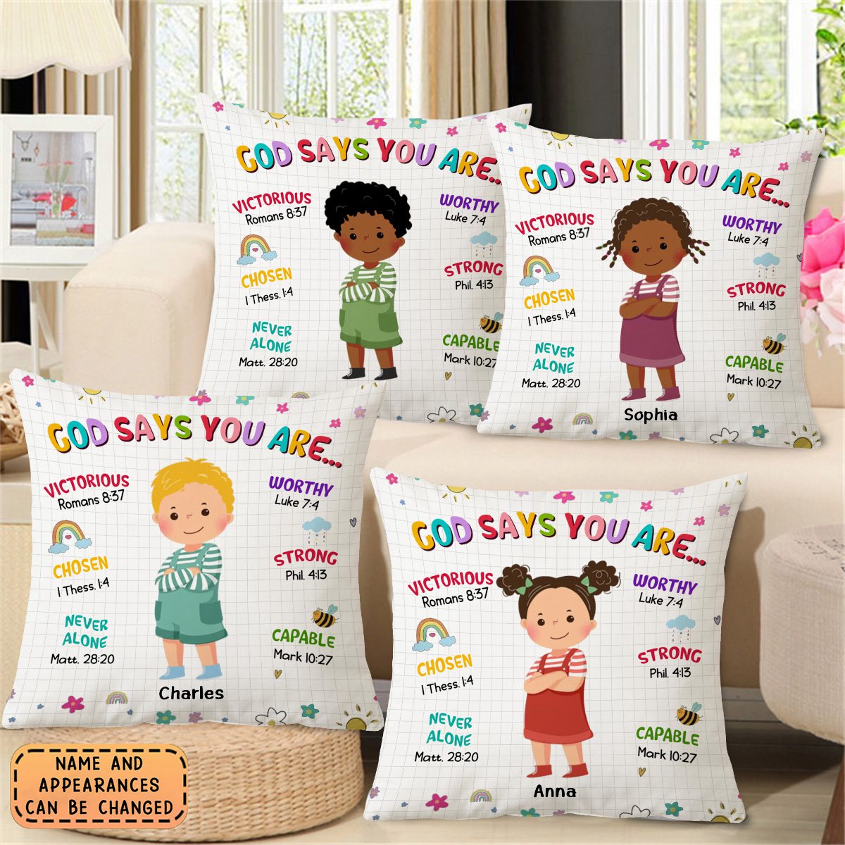 KISSFAITH- God Says You Are Personalized Pillow Case