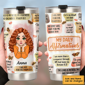 Personalized Steel Tumbler - My Daily Affirmations