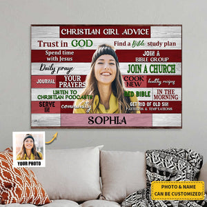 Christian Girl Glow Up Advice -Personalized Canvas