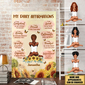 My Daily Affirmations - Personalized Canvas
