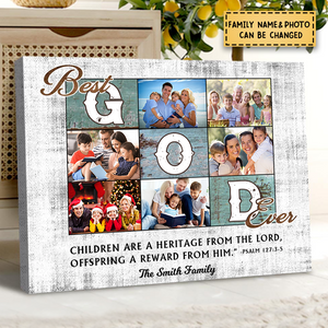 Personalized Best God Ever  Family Bible Verses Canvas