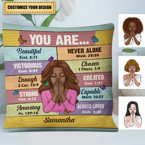 Bible Verses God Says You Are Pillowcase