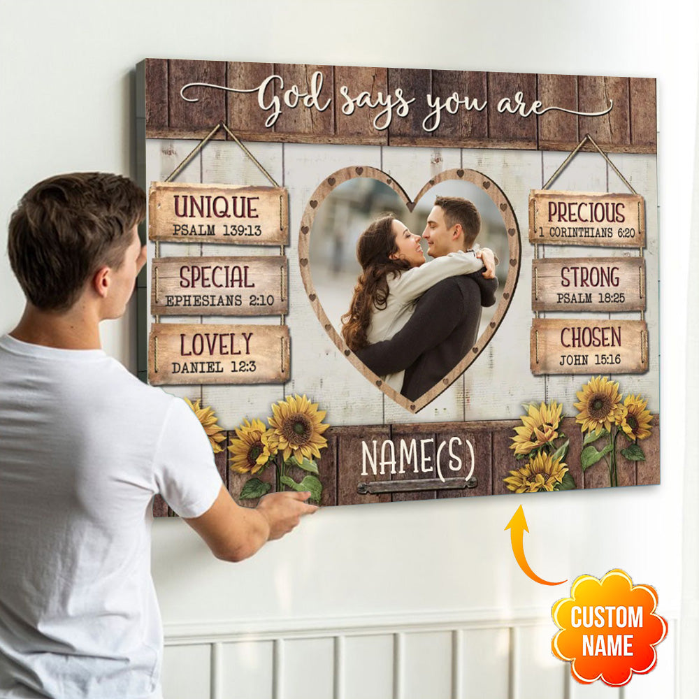 Personalized God Says You Are Couple Gift For Christian Unique Poster