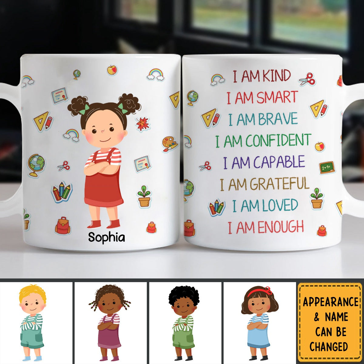 KISSFAITH-I Am Smart, Brave - Personalized Mug