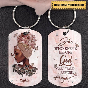 Personalized Black Queen Keychain Faith Black Women Girl Bible Gift