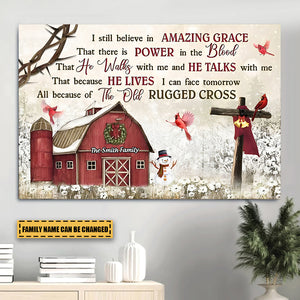 I Still Believe In Amazing Grace - Personalized Christmas Canvas