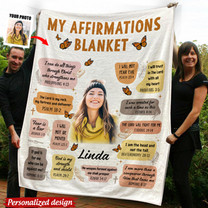 Christian Affirmation Blanket - Personalized Gift For Woman