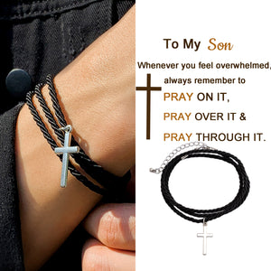 KISSFAITH-To My Son Cross Bracelet