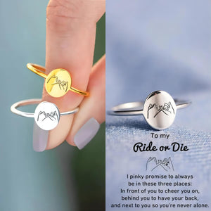 Ride Or Die Couple Promise Sterling Silver Ring