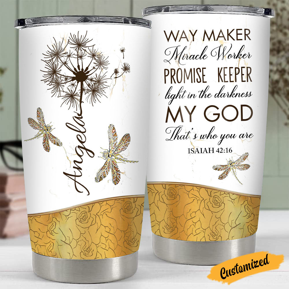 Personalized Way Maker Miracle Worker Promise Keeper Light In The Darkness  My God That Is Who You Are 4-in-1 Cooler Tumbler, cross tumblers, Christian  Tumbler - Viralcitron