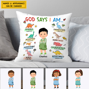 Gift For Grandkid Dinosaur Theme Bible Verses Pillowcase