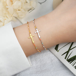 KISSFAITH-To My Sister In Christ Cross Bracelet