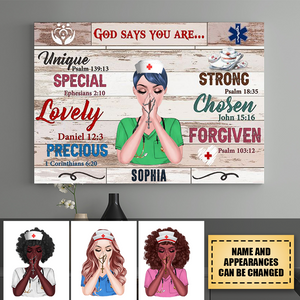 Nurse Custom Poster God Says You Are Personalized Gift