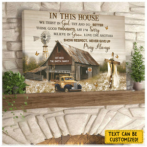 KISSFAITH-In This House We Trust In God Personalized Canvas