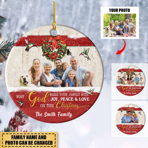 God Bless Your Family With Joy-Personalized Ornament