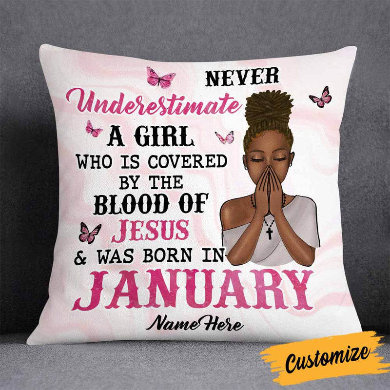 Personalized Birthday Blood Of Jesus Pillow