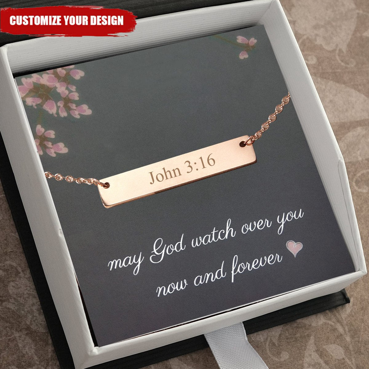 KISSFAITH-Personalized Custom Christian Bible Verse Necklace