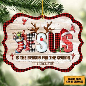 Jesus Is The Reason For The Season-Personalized Ornament