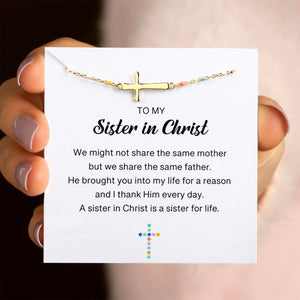 KISSFAITH-To My Sister In Christ Cross Bracelet