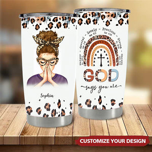 Personalized Christian Tumbler- Motivational Gift For Women