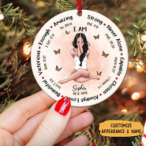 I Am Beautiful - Personalized Ceramic Ornament