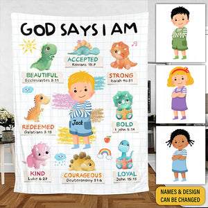 Personalized God Says I Am Blanket - Best Gift For Kids