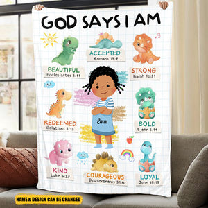 Personalized God Says I Am Blanket - Best Gift For Kids