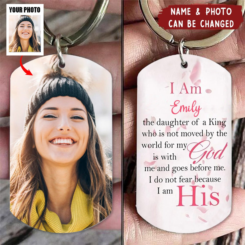 KISSFAITH-I Am The Daugher Of A King Personalized Keychain