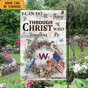 I Can Do All Things Through Christ Who Strengthens Me Personalized Garden