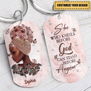 Personalized Black Queen Keychain Faith Black Women Girl Bible Gift