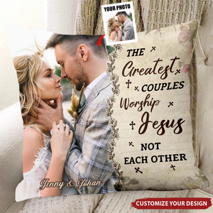 The Greatest Couple Upload Photo Personalized Pillowcase