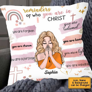 Christian Bible Verse Affirmations You Are Pillowcase