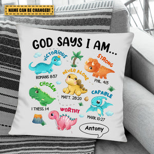 Gifts For Grandson Dinosaur I Am Kid Personalized Pillowcase