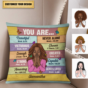 Bible Verses God Says You Are Pillowcase