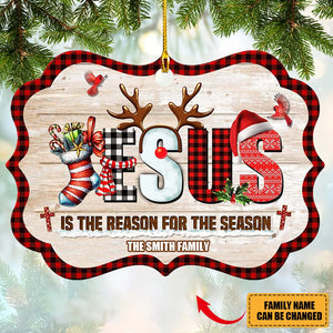 Jesus Is The Reason For The Season-Personalized Ornament